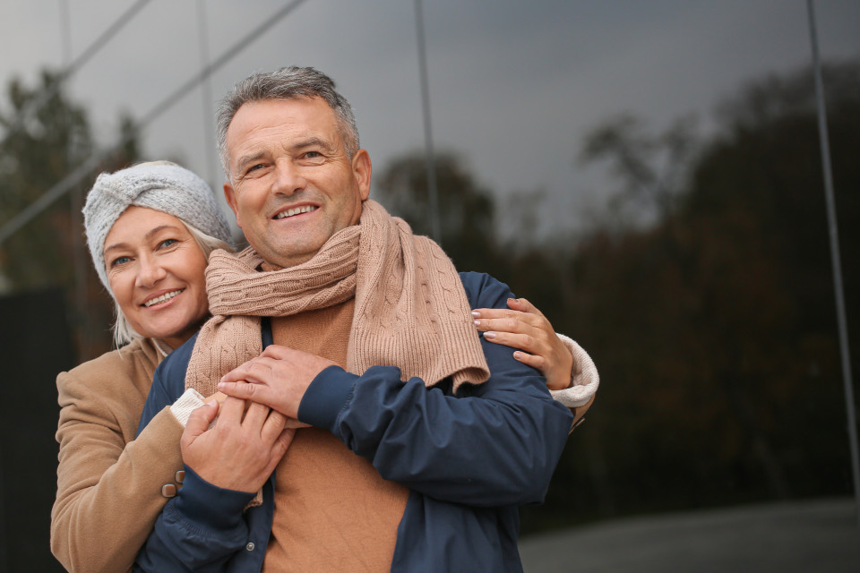 Two people out for a walk together
